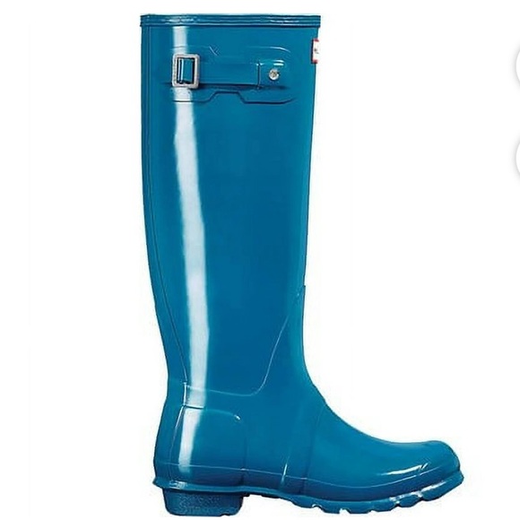 Hunter Classic Vintage - Teal Boots- Sz. US 8M - Picture 2 of 10